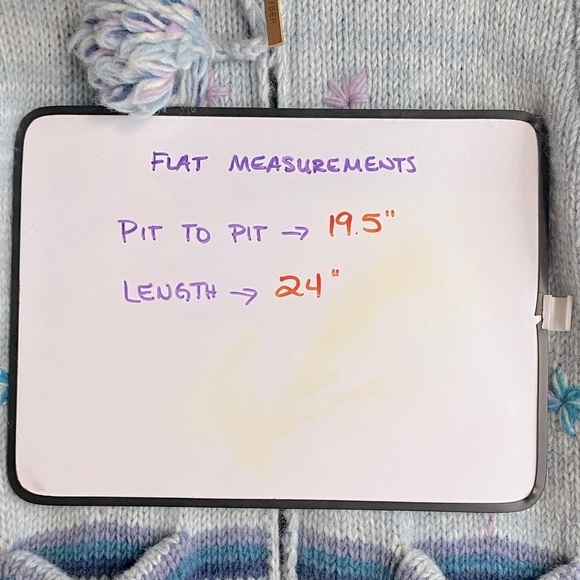 Kyber Blue Knit Full Zip Lined Wool Snowflake Flower Hoodie Sweater S - Picture 9 of 15